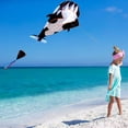 thumbnail image 3 of Delfín Cometa Suave Tela Nailon Cuerda Cometa Animada Pesca Cometa Inflable Juguete Al Aire Libre Pulpo Voladora 120 * 215 Cm ballena Asesina Blanca Y Negra JShteea, 3 of 9