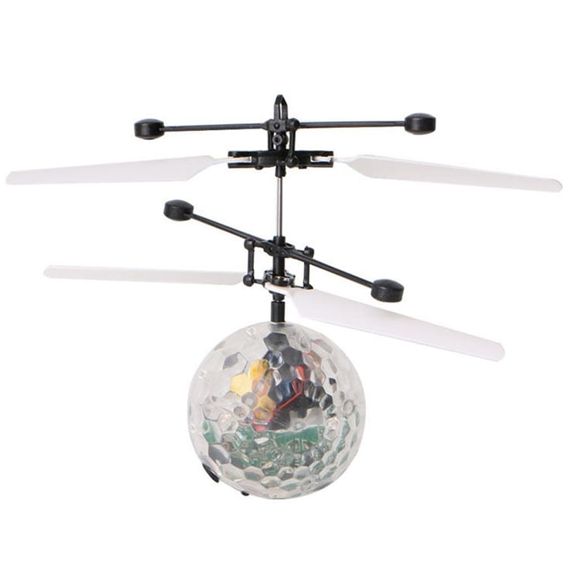 Electric RC Flying Ball Infrared Induction Aircraft LED Flash Light Kids Toy DE