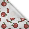 thumbnail image 6 of Ambesonne Fruits Grommet Curtain, Cartoon Apple Fruit Pattern, 50" x 54", Dark Coral White Green, 6 of 6