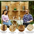 thumbnail image 2 of Partition Room Dividers, Folding Wood Privacy Screen with Display Shelves Suitable for Home Office, Study, Art Display - Panel Divider, 2 of 9