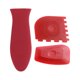 thumbnail image 2 of Protector de mango de 3 piezas Wosthever Raspador de plástico antideformación con aislamiento térmico rojo, 2 of 6