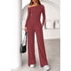 thumbnail image 4 of Conjunto de Dos Piezas PRETTYGARDEN Otoño para Mujer Vino Tinto Talla L, 4 of 8