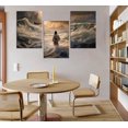 thumbnail image 2 of 3Pcs Jesus Walking On Water Canvas Wall Art Christian Bible Stories Painting Picture Wall Decor Religious Spirit Faith Poster Print Artwork For Living Room Bedroom Church（Only canvas）, 2 of 6