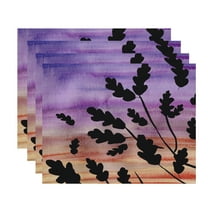 Simply Daisy Flowing Leaves 18 x 14 Inch Multi Floral Print Placemat (Set of 4)