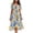 Yellow, variant on Women's Floral Surplice Neck Summer Dress Tie Front Button Front Trendy Preppy Lightweight Sundress