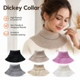 thumbnail image 2 of OADUKQ Women's Neck Warmer Collar, Stretchy Ribbed Knit Turtleneck False Collar Bib, for Work and College Use, Gray, 2 of 8