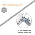thumbnail image 4 of HELIFOUNER Kits de barandillas de cables Cable de acero inoxidable de 1/8 "de 33 pies con 50 manguitos de engarzado de aluminio y 12 dedales de acero inoxidable, 4 of 5