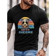 thumbnail image 2 of Men's T-Shirt,Short Sleeve Tee Shirt Casual Tops Abstract Retro Bear Crew Neck T Shirts for Men, 2 of 8