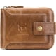 thumbnail image 1 of Cartera de piel Auténtica BULL CAPTAIN Gran Capacidad marrón con Tarjetero y bolsillo con cremallera, 1 of 6