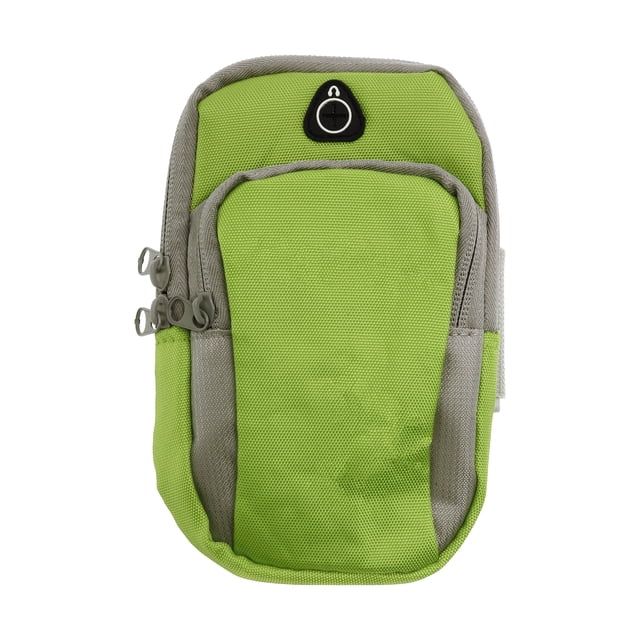 Unique Bargains 1 Pce Support de Téléphone Léger Brassards pour Randonnée Gym Nylon Vert