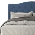 thumbnail image 5 of Home Design Mason Queen Upholstered Platform Bed with Button Tufted, Bed Frame with Curved Headboard for Adult, Denim Blue, Easy Assembly, 5 of 6