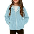 thumbnail image 2 of Fleece Boys Jacket Long Sleeve Zip Up Outerwear Cute Hooded 5-6 Years Jacket Girl, 2 of 6