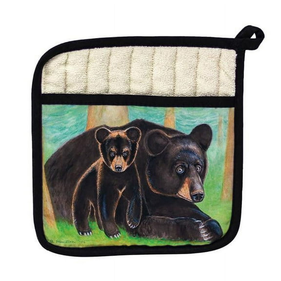 Betsy Drake PT219 Bear & Cub Pot Holder