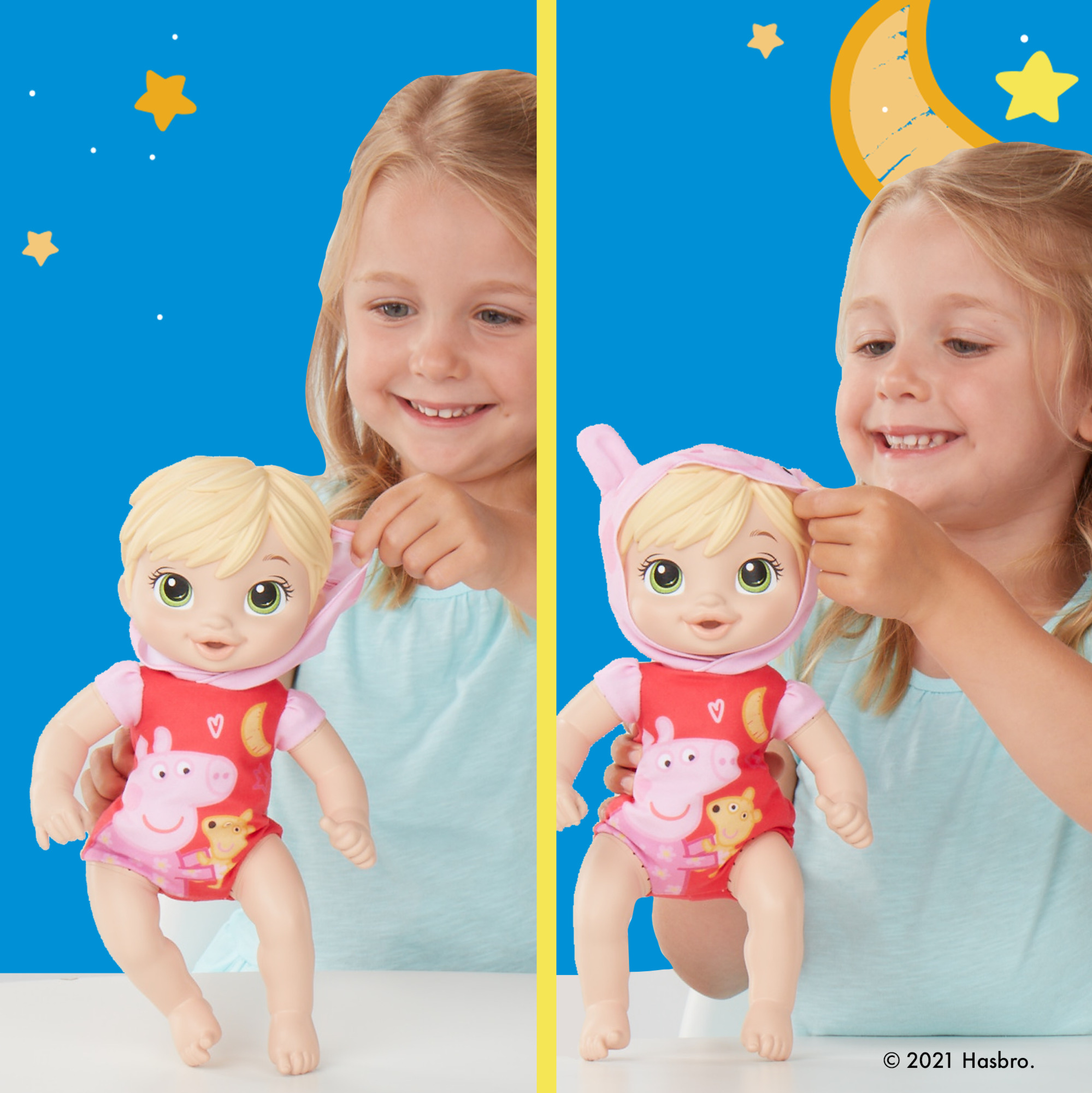 Baby Alive Goodnight Peppa Doll, Peppa Pig Toy, Blonde Hair, Only At Walmart - image 3 of 6