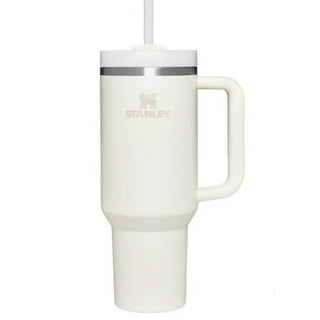 Collegiate Louisiana State University Stanley Style 40oz Tumbler with Screw  on 3 position lid, Handle & Straw/White - Rally Cry