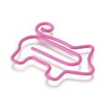 thumbnail image 2 of 50pcs Pig Shape Iron Paperclips Cute Paper Clips Funny Bookmark Marking Clips Hot Pink 20.5x26.5x1mm 50pcs, 2 of 2