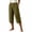 Army Green, variant on KIHOUT Women High Waisted Wide Leg Capri Pants Solid Color Casual Elastic Waist with Pockets Loose Fit Cropped Trousers for Summer Daily Wear