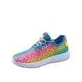 thumbnail image 2 of Remy-18k Youth Girl's fashion Flat Lace Up Light weight Glitter Sneaker Athletic Shoes, 2 of 2