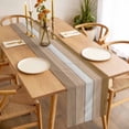 thumbnail image 3 of Brown Wood Grain Table Runner - 108 Inch Long, Kitchen Dining Table Runner Dresser Scarves, Country Retro Wooden Plank Farmhouse Farmhouse Decor for Coffee Tables Wedding Party Banquet, 3 of 8