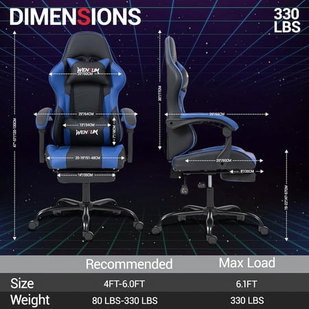gaming chair with footrest ergonomic product