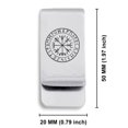 thumbnail image 2 of Stainless Steel Viking Vegvisir (Compass) Classic Slim Money Clip Credit Card Holder, 2 of 2