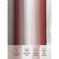 thumbnail image 6 of Red Gradient Sheer Curtains 63 Inches Long 2 Panels Countryside Farmhouse Light Filtering Semi Sheer Window Curtains Drapes for Bedroom Living Room 52"x63", 6 of 7