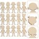 thumbnail image 3 of 50pcs Unfinished Wooden Figurine Cutout Wood Cutout Wood Chips Blank Wood Chips, 3 of 4