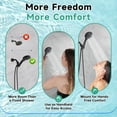 thumbnail image 6 of BRIGHT SHOWERS High Pressure Shower Head with Handheld, 9 Spray Settings Showerhead Built in Power Wash to Clean Tub and Pets, Extra Long 69" Hose, Adjustable Bracket, Oil-Rubbed Bronze, 6 of 8