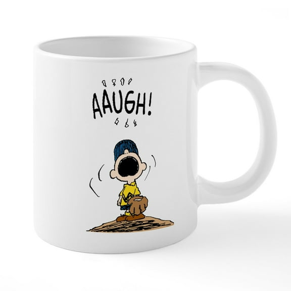 CafePress - Charlie Brown Pitcher - 20 Oz White Ceramic Mega Mug