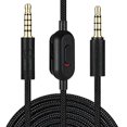 thumbnail image 1 of 2m Headset Cable Replacement with Volume Controller and Mute Headphone Audio Cable Game Headphone Audio Cable Replacement for Logitech GPRO X G233 G433 Headset Accessories, 1 of 7