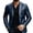 a01Dark Blue, variant on Mens Big and Tall (M-5XL) Faux Leather Blazer Jacket Notch Lapel Collar One Button Closure Sport Coat with Inside Pockets Dark Blue XXXXXL
