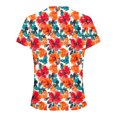 thumbnail image 4 of Women's Blouses Top Cute Printed Summer T-Shirts Casual Chest Pleated Tunic Top Round Neck Puff Sleeves Blouses Loose Outdoor Beach Vacation Pullover Tops, 4 of 6