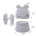 thumbnail image 4 of ievspot Kids Winter Hat Gloves Scarf Set with Pom Fleece Lined Neck Warmer Mitten Set for Girls Boys Ages 4-10 Outdoor Accessories, 4 of 8