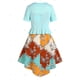 thumbnail image 3 of Vestido Talla Extra Estampado Volantes y Bufanda Rosegal Vestidos casuales de talla grande, 3 of 5