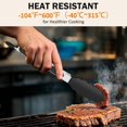 thumbnail image 2 of Tongs for Cooking, 600ºF High Heat-Resistant Stainless Steel Kitchen Tongs with Silicone Tips, Non Scratch, Locking Tong for BBQ Grilling Air Fryer Food Salads, Set of 2 (9" and 12") Black, 2 of 2