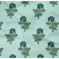 thumbnail image 4 of oneOone Organic Cotton Poplin Twill Fabric Leaves & Floral Block Printed Craft Fabric BTY 42 Inch Wide, 4 of 4