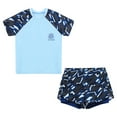 thumbnail image 3 of YONGHS Kids Boys 2 Piece Rash Guard Swimsuit Short Sleeve Swimwear UPF 50+ Bathing Suit 1Sky Blue 11-12, 3 of 7