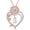 B, variant on Heart Initial Necklace for Women 14K Rose Gold Plated Sunflower Heart Pendant Necklace Birthday Graduation Jewelry Gifts for Her Mom Wife Girlfriend