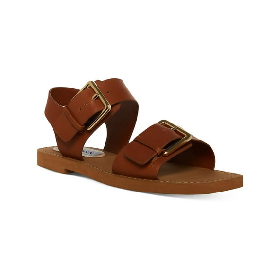 Steve Madden Womens Santo Leather Animal Print Slingback Sandals