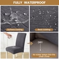 thumbnail image 3 of JIATER 100% Waterproof Dining Chair Covers Stretch Chair Slipcovers Protector Set of 6,Dark Gray, 3 of 8