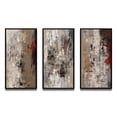 thumbnail image 2 of Designart "Fading Passion Retro Beige and Red Abstract II" Abstract Painting Framed Wall Art Set Of 3 - Red Modern Frame Gallery Wall Set For Home Decor, 2 of 6