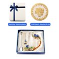 thumbnail image 2 of AISEELY Juego de Taza de Té con Diseño Floral en Azul Transparente, Incluye Cuchara y Paño de Limpieza – Presentación en Caja de Regalo Elegante, Capacidad de 350mL, Material de Vidrio Seguro, Ideal, 2 of 7