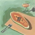 thumbnail image 3 of Wang, Melissa 12x12 Black Modern Framed Museum Art Print Titled - Still Life with Papaya I, 3 of 5