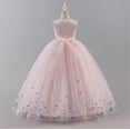 thumbnail image 2 of IBTOM CASTLE Flower Girl Sparkly Sequins Shiny Butterfly Formal Wedding Tulle Dress Junior Pageant First Communion Easter Princess Party Birthday Ball Gown 11-13 Years Pink, 2 of 7