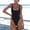 Black, variant on Women'S Plunging V Neck Bathing Suit Open Back One Piece Swimsuits,Swimwear for Women Black 6(M)