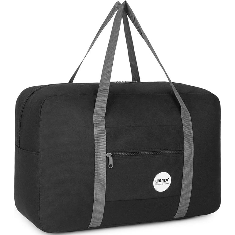 WANDF Travel Duffel Bag Underseat Foldable Carry on Luggage For Spirit Airlines Personal Item Bag 18x14x8 for Women