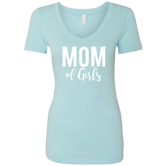 Mom of girls Womens V-Neck Tee