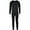 Black, variant on SLM Men's Two Piece Fleece Thermal Underwear Set Long Johns Top and Bottom Gift