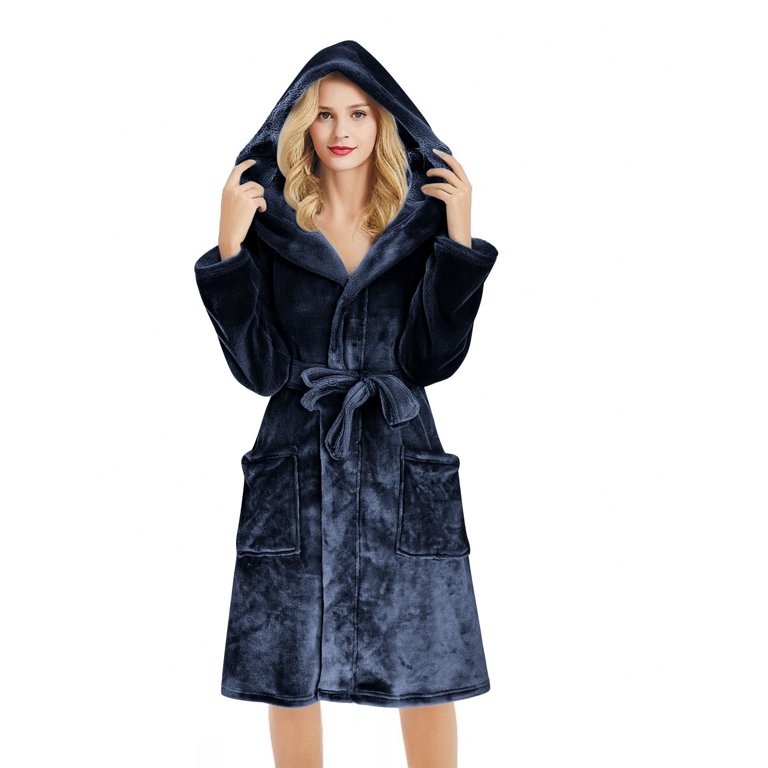 Fanxing Hooded Bathrobes for Women, Soft Long Towel Robes for Women Quick Dry Warm Spa Bathrobe Cute House Coat with Eye Mask Navy L - Walmart.com Fanxing Hooded Bathrobes for Women, Soft Long Towel Robes for Women Quick Dry Warm Spa Bathrobe Cute House Coat with Eye Mask Navy L - Walmart.com