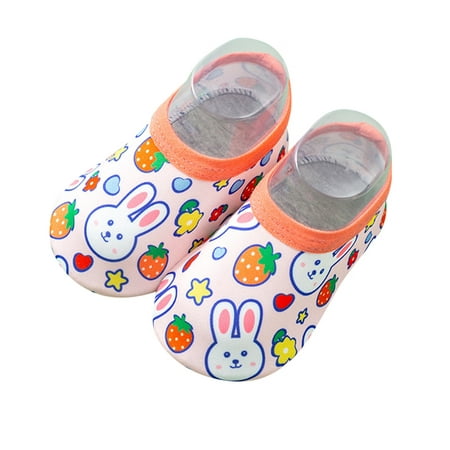 

〖Roliyen〗Toddler Shoes 1-4Y Baby Kids Boys Girls Animal Prints Cartoon Breathable The Floor Socks Barefoot Aqua Socks Non-Slip Shoes Toddler Shoes